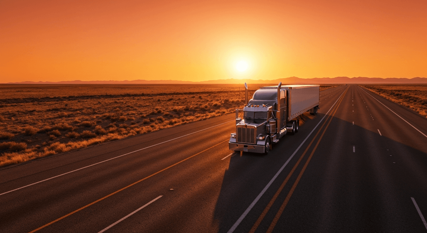 Freight trucks on highway